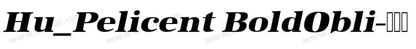 Hu_Pelicent BoldObli字体转换